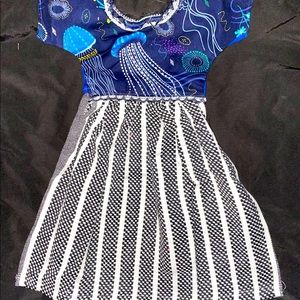 Handmade dress shaped hand towel for kitchen or bathroom. Jellyfish